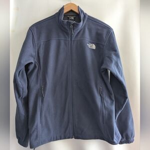 The North Face Blue Softshell Jacket Full Zip Cinch Base Pockets M